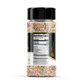 GranAroma Rainbow Nonpareils, 7.2 oz, Decorative Sprinkles, Cakes & Cookies, Bakery Staple