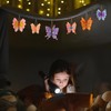 KINY 6-Piece Glow-in-the-Dark Wooden Butterfly 3D Butterfly Wooden Craft Set