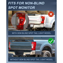 Nilight Taillight Assembly Compatible with 2017 2018 2019 Ford F250 F350 F-250 F-350 Super Duty Rear Lamp Tail Light Replacement OE Style Passenger Side Red Lens