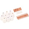 40Pcs Plasma Cutter Consumables Cutting Extended Electrode Electric Nozzle Ceramic