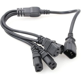 Eonvic IEC 320 Power Cable C14 Male to 4XC13 Female Y Type Splitter Power Cord