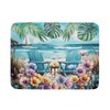 Spring Summer Sea Chair Dish Drying Mat for Kitchen Counter,Coastal