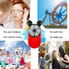 DecoLife Cute Handheld Mini USB Fan, Rechargeable Portable Fan, 3