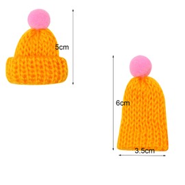 Christmas Mini Knitting Hats Penta Angel 20Pcs Assorted Color Small Santa Wool Yarn Doll Hats Bottle Caps for Christmas Tree Hanging Ornaments Snowmen Art and Craft DIY Hair Accessories (Mixed Color)