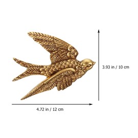 Cabilock Resin Swallow Wall Sculpture Decoration: Antique Wall Bird Figurine Decor 3D Birds Wall Art Hanging Ornament for Home Living Room Bedroom Kitchen Dining Room