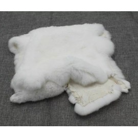 Unbranded 8x White Naturally Skin Rabbit  Fur Skin Tanned Leather Hides Craft Pelts Decor