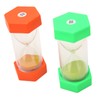 2Pcs Sand Timer 20 Minutes Hexagonal Shape Durable Plastic Widely
