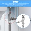 Bidet T Adapter, 3-Way Fitting Adapter (Thread Size 1/2″ x