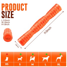 LOYEE Dog Squeaky Toys Interactive Dog Toys for Aggressive Chewers Tough Rubber Chew Toys for Medium/Large Breed, Indestructible Puppy Chew Toys for Teething (Orange)