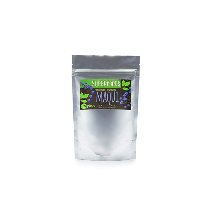 Yupik Organic Maqui Powder Superfood, Non-GMO, Vegan, Gluten-Free, Kosher, 250g