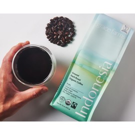 Grace Farms, Organic Whole Bean Coffee, Single Origin Indonesia Dark Roast, 12oz Bag, 1 Count | Notes of Dark Chocolate & Cinnamon | Gives Back 100% of Profits