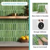 Commomy Thicker Green Peel and Stick Backsplash - 10 pcs