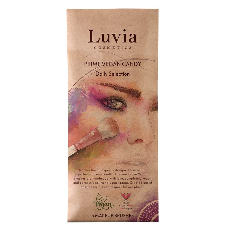 Luvia Make-Up Brush Set, Daily Selection Brush Set, Powder, Eyebrow
