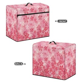 Mintulipy Sewing Machine Cover Dust Cover with Pockets Suitable for Most Standard Sewing Machine Cherry Blossom Machine Washable Fabric Portable