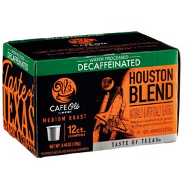 CAFE Olé by H‑E‑B Medium Roast DECAF Houston Blend Coffee Single Serve Cups 24CT