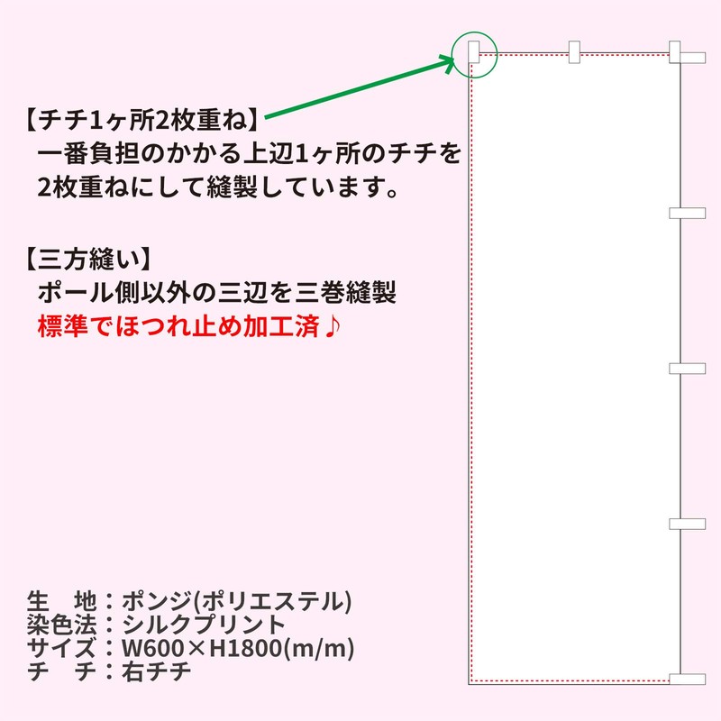 Uma! 771014012 Gyoza Streamer Flag, Treated to Prevent Fraying (Sanyu