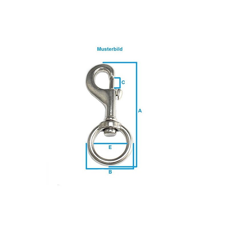 Snap Hook Spring Bolt Clip 82 x 30 mm 5/8