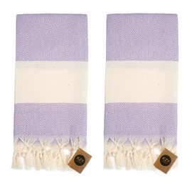 KZY LONDON Turkish Hand Towel (Diamond) (Lilac)