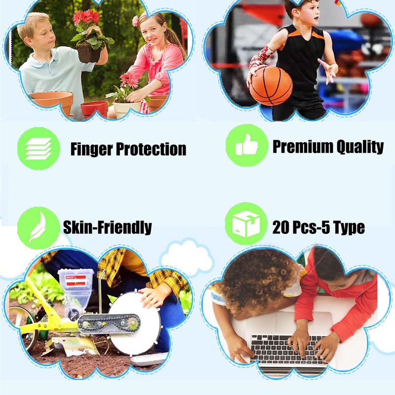 Gel Finger Cots,20 Pcs Silicone Finger Protectors Covers,Finger Caps Finger