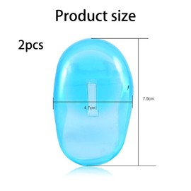 2 Pcs Protector Ears Covers, Hair Dye Ear Shield, Waterproof Ear Covers, Protects Ears From Water and Hairs Dye, Easy to Use, Reusable, Comfortable Durable, for Hair Treatments, Shower(Black, Blue)