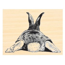 dragonflylaser P126 Bunnny Butt rubber stamp- Large