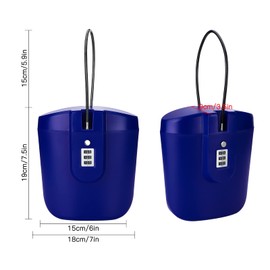 Ohok Portable Anti-Theft Lock Box, Portable Security Lock Bag, Mobile Travel Safe & Beach Safe with Numbers Lock for Beach, Camping, Travel, Sports, Shopping (Blue)