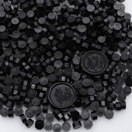 Black Wax Seal Beads 720pcs, Andotopee Premium Sealing Wax Beads for Wax Seal Stamp, Affordable Wax Seal Pellets 0.55lb Refill Pack for Wax Seal Kit, Wedding Invitation, Envelope Seal, Crafts