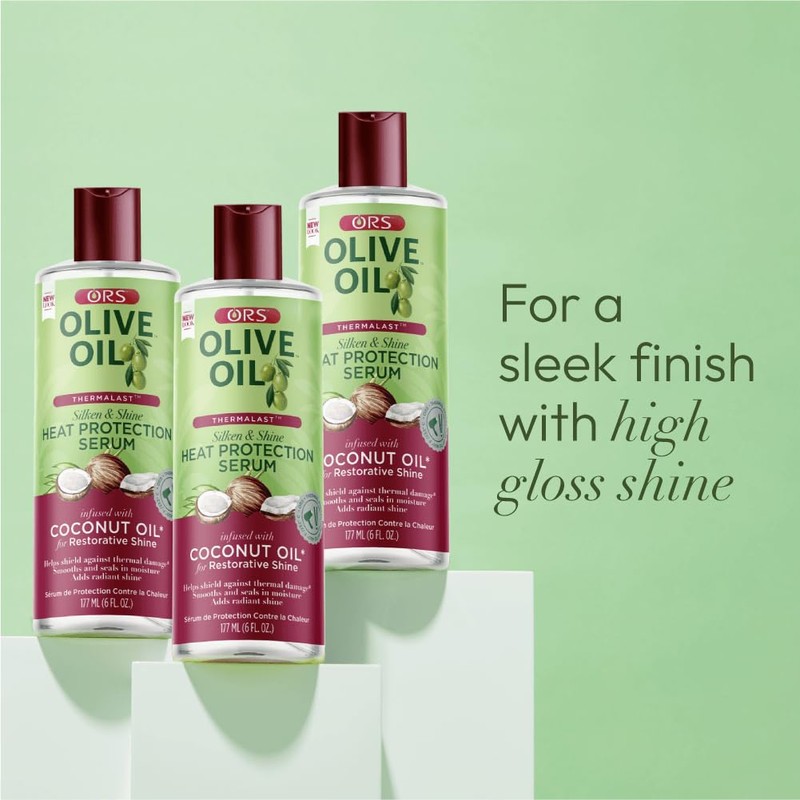 ORS Olive Oil Heat Protection Hair Serum infused with Coconut