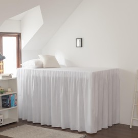 Dorm Bed Skirt, Dorm Bed Skirt Twin XL, 100% Microfiber Dorm Bed Skirts, Twin Extra Long Dorm Bedding, Split Corner, Twin XL 32" Drop (White)