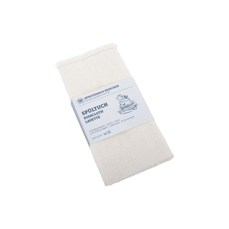 Redecker Dishcloth 70% Cotton 30% Cleaning Cloth Yarn, 40 x
