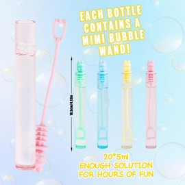 SULOLI 20 pieces mini bubble set, small rabbit bubble stick, mini bubble sticks, soap bubble wand for children, guest gift, wedding, Valentine's Day, party, party bag, holiday season, summer toy