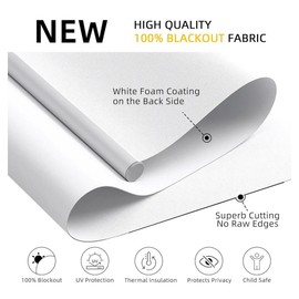 ChrisDowa Cordless Roller Shade Blackout Blinds for Windows 58" X 72" White