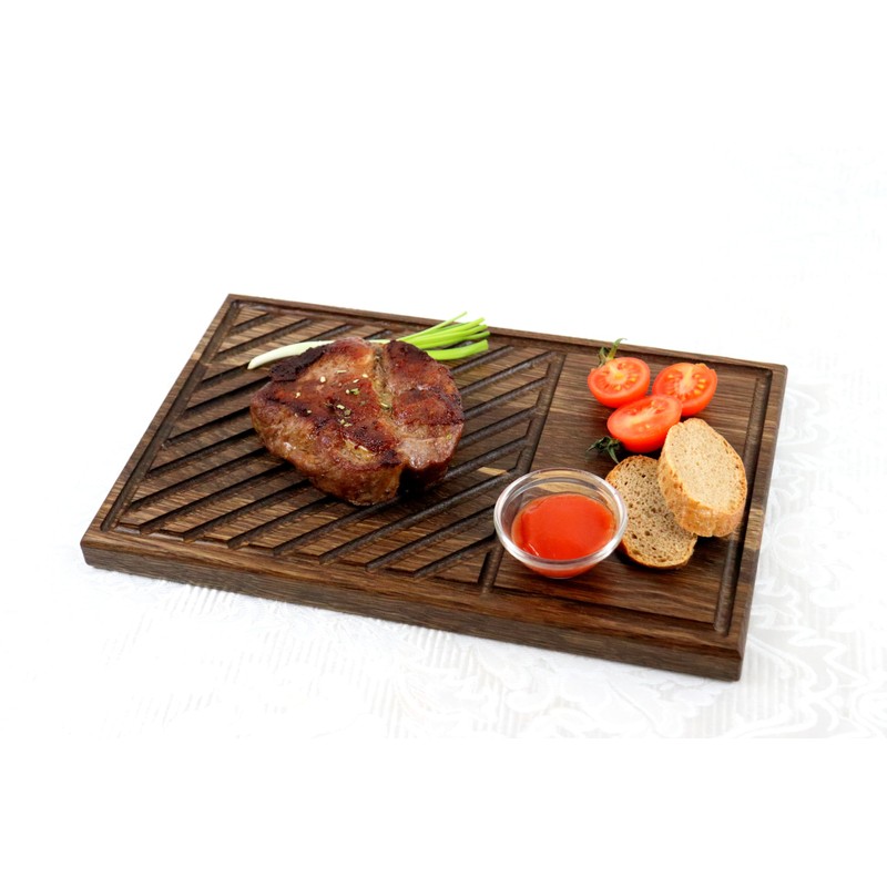B4K® Oak Steak Board - Serving Board for Steak &