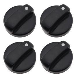 Caishun 4PCS 1.7 Inch Black Patio Heater Control Knob Universal Control Knob Replacement Part Patio Heater Plastic Control Knob Protector Natural Gas Cooktop Accessory for Fireplaces and Gas Grills