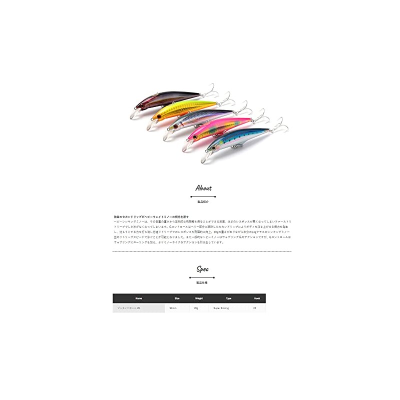 Jackson G Control Saltwater Sinking Lure 28 grams TRG (6753)