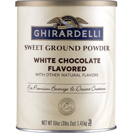 Ghirardelli - Sweet Ground White Chocolate Gourmet Flavored Powder 3.12 lb - with Exclusive Measuring Spoon