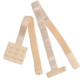 YARBAR Low Back Bra Converter 3 Hook Bra Strap Extender for Women Lady Backless Dress Beige