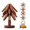GAESHOW Wooden Coasters, Tree Shape Coasters Includes 5 Wooden Coasters
