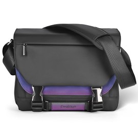 Cwatcun Camera Shoulder Bag Compact Camera Case, Small Waterproof Camera Messenger Bag with Tripod Holder, Travel Photography Bag for Canon, Nikon, Sony, Fuji DSLR/SLR/Mirrorless Camera, Lens