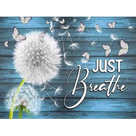 Meothan 5D Dandelion Diamond Art Kits for Adults DIY Dandelion Butterfly Diamond Painting Kits for Adults, Full Round Rhinestone Crafts Gem Art Painting with Diamond for Home Wall Decor 12x16 incn