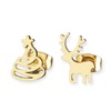 Ohrstecker Weihnachten Elch und Weihnachtsbaum Schmuckphantasien Edelstahl gold Hirsch Ohrringe