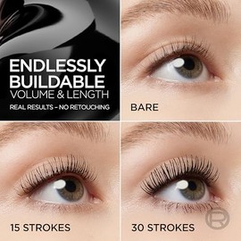 L'Oreal Paris Paradise Big Deal Mascara, Volumizing and Lengthening Formula, Buildable, Clump Resistant, Washable Black Brown Mascara, 0.33 Fl Oz