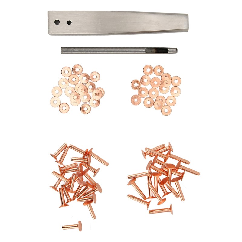 Copper Rivets Set, Leather Copper Rivets Round Head and Geate