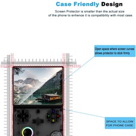 Natbok 2 Pack Compatible with Anbernic RG40XXV Screen Protector,Full Coverage 9H Tempered Glass Film,HD Clear Scratch Resistant,Bubble-Free for Anbernic RG40XX V Screen Protector