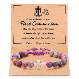 Tarsus First Communion Gifts for Girls, First 1st Holy Communion Gifts Decorations Cross Bracelet Catholic