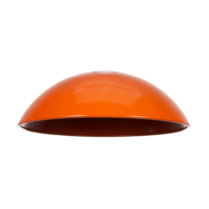 Modern Industrial Retro Designer Orange Gloss Disc Curved Metal Ceiling
