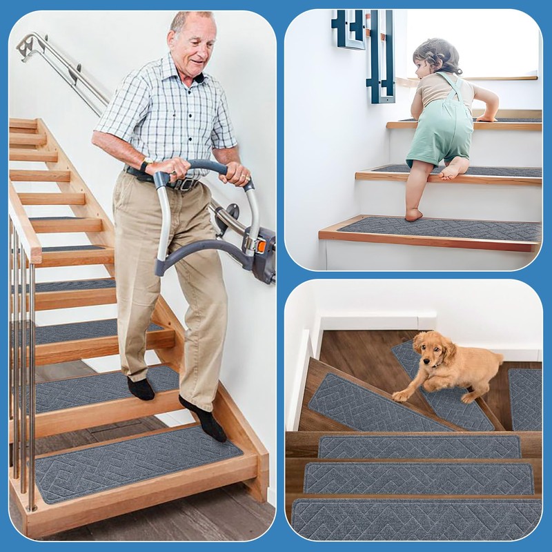 Non Slip Stair Treads for Wooden Steps,15 Pack 8" X