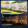 TANSOREN 2 Pack Solar Garden Lights Outdoor, 8 Lighting Modes