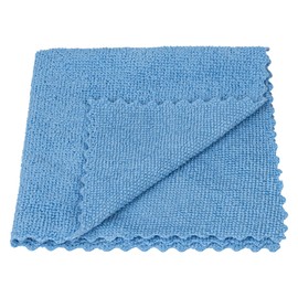 Restaurantware Clean Tek Professional 11.81 x 11.81 Inch Microfiber Rags in a Box, 25 Absorbent Cleaning Cloths - No-Scratch, Blue Microfiber Reusable Edgeless Cleaning Towels, Leaves No Streak