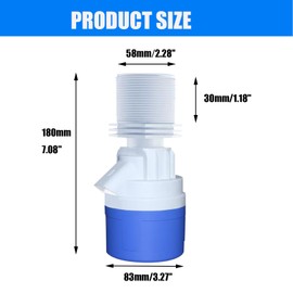 1PC 2" Top Inlet Automatic Water Level Control Float Valve, Float Valve for Water Tank, Pools, Pond, Livestock, Aquariums, Aquaculture